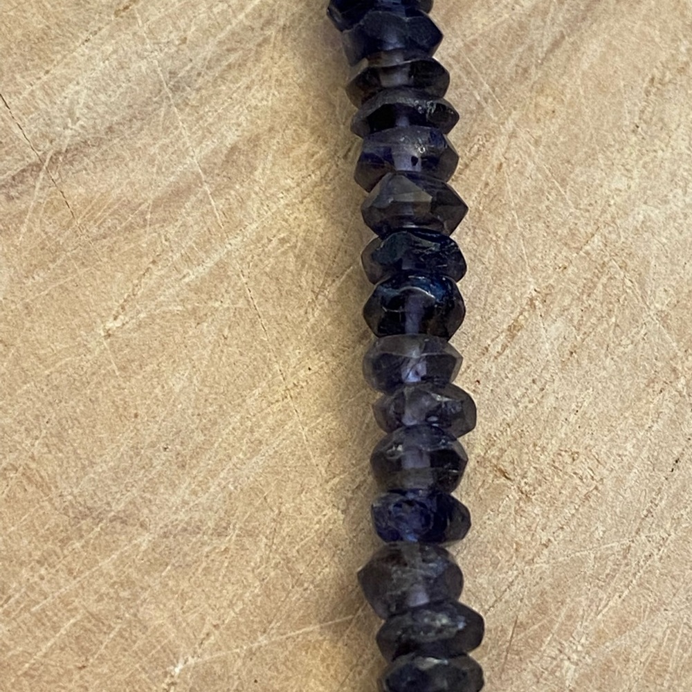 Beautiful Iolite and quartz 925 silver necklace - Picture 8 of 11